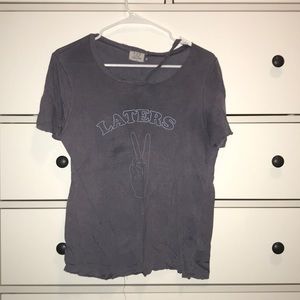 Distressed graphic tee