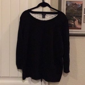Euc Ann Taylor size large sheer back Sweater