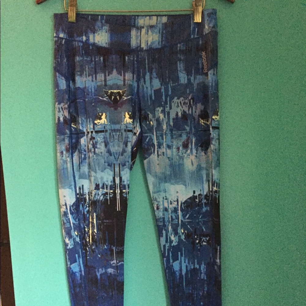 Reebok blue patterned leggings