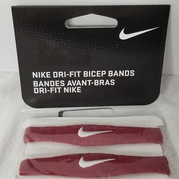 Nike Other - NIKE *nwt* Deep Red Dri-Fit Bicep Bands