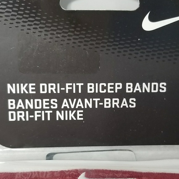 NIKE *nwt* Deep Red Dri-Fit Bicep Bands - Picture 3 of 4