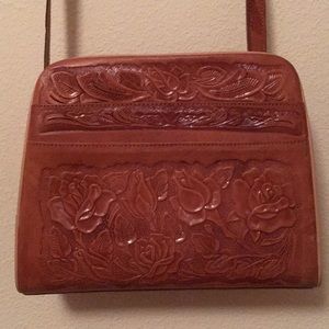 Vintage Pymsa Mexico Handtooled Leather Bag
