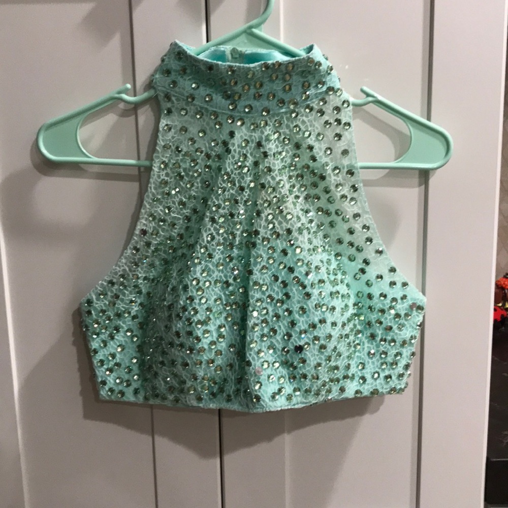 two piece prom dress