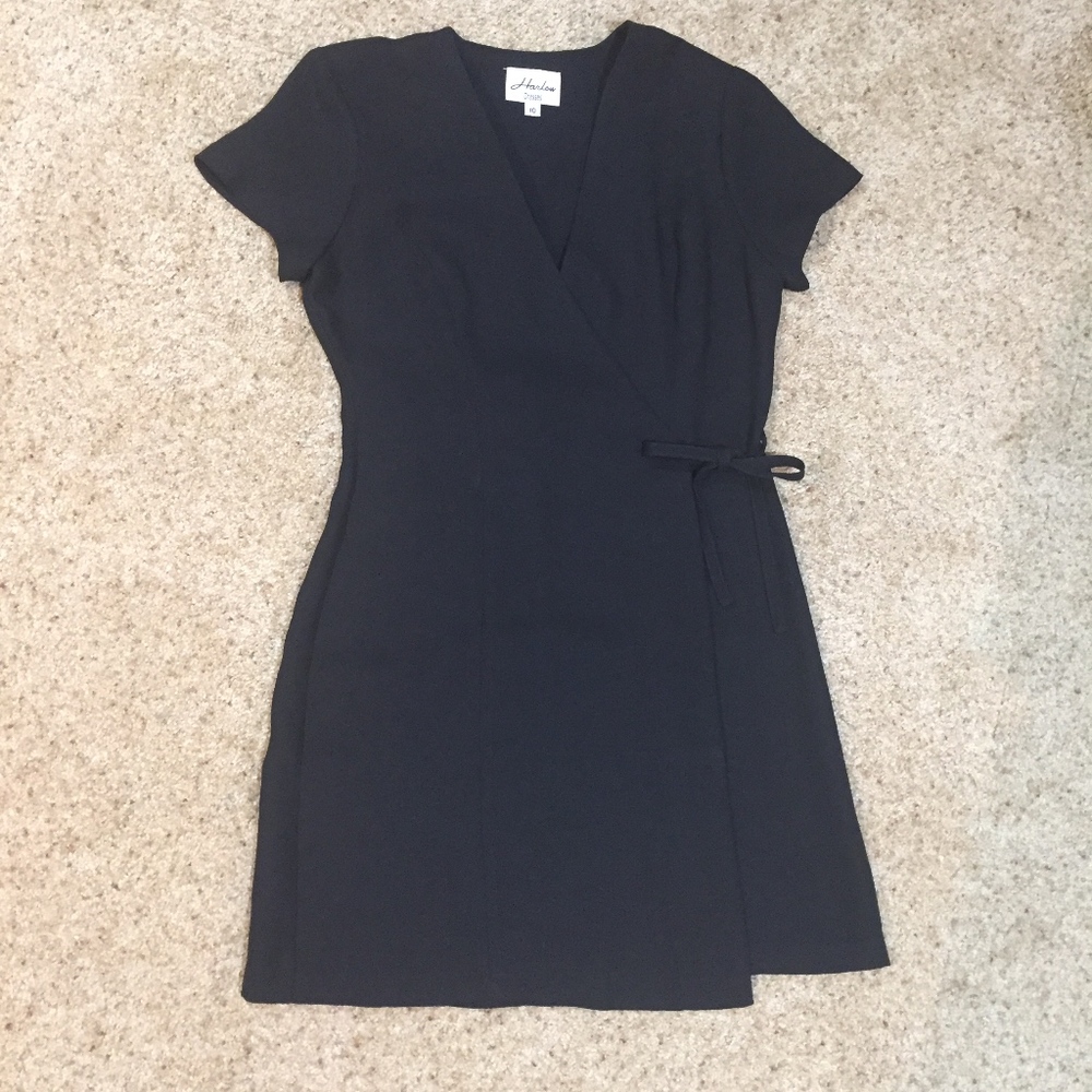 Black wrap dress