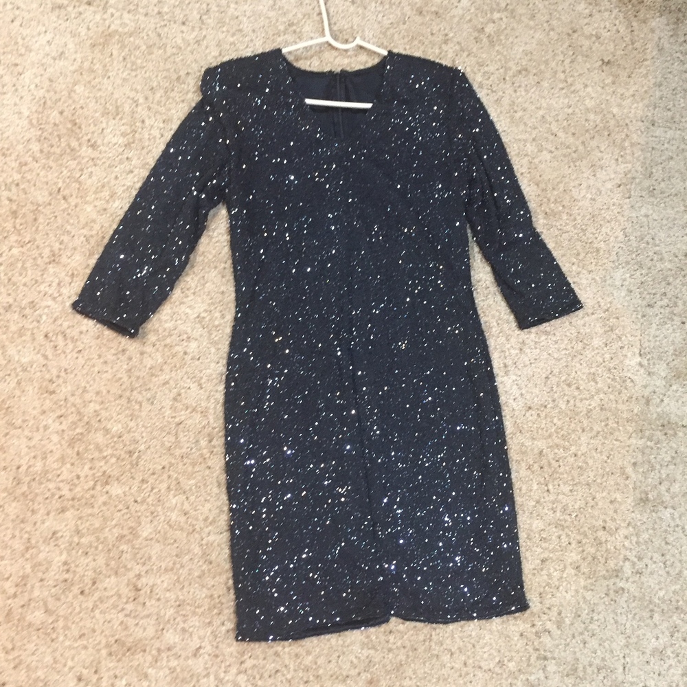 Black Sequined cocktail dress