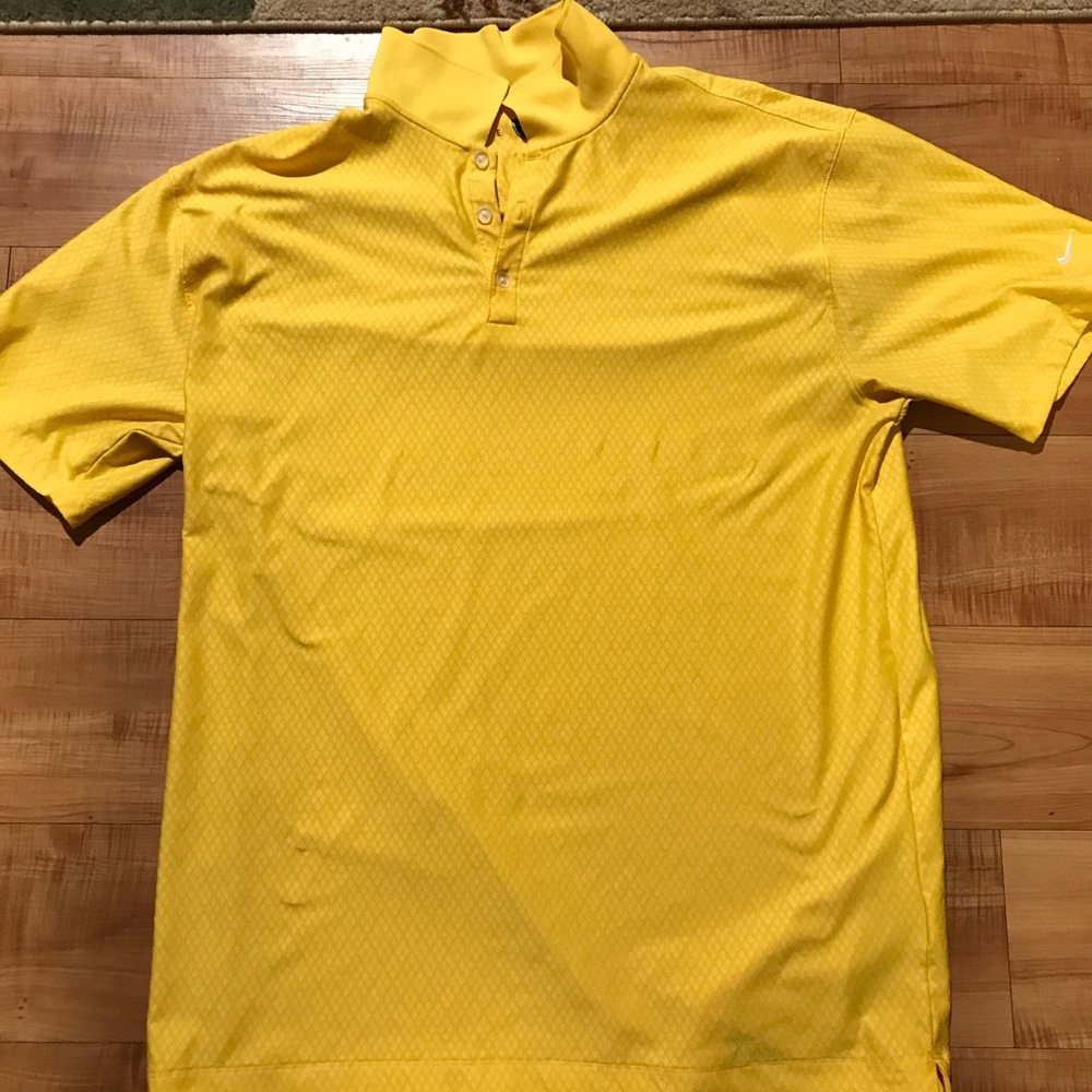 Mens Nike Golf FITDRY Yellow Short Sleeve Polo 2XL
