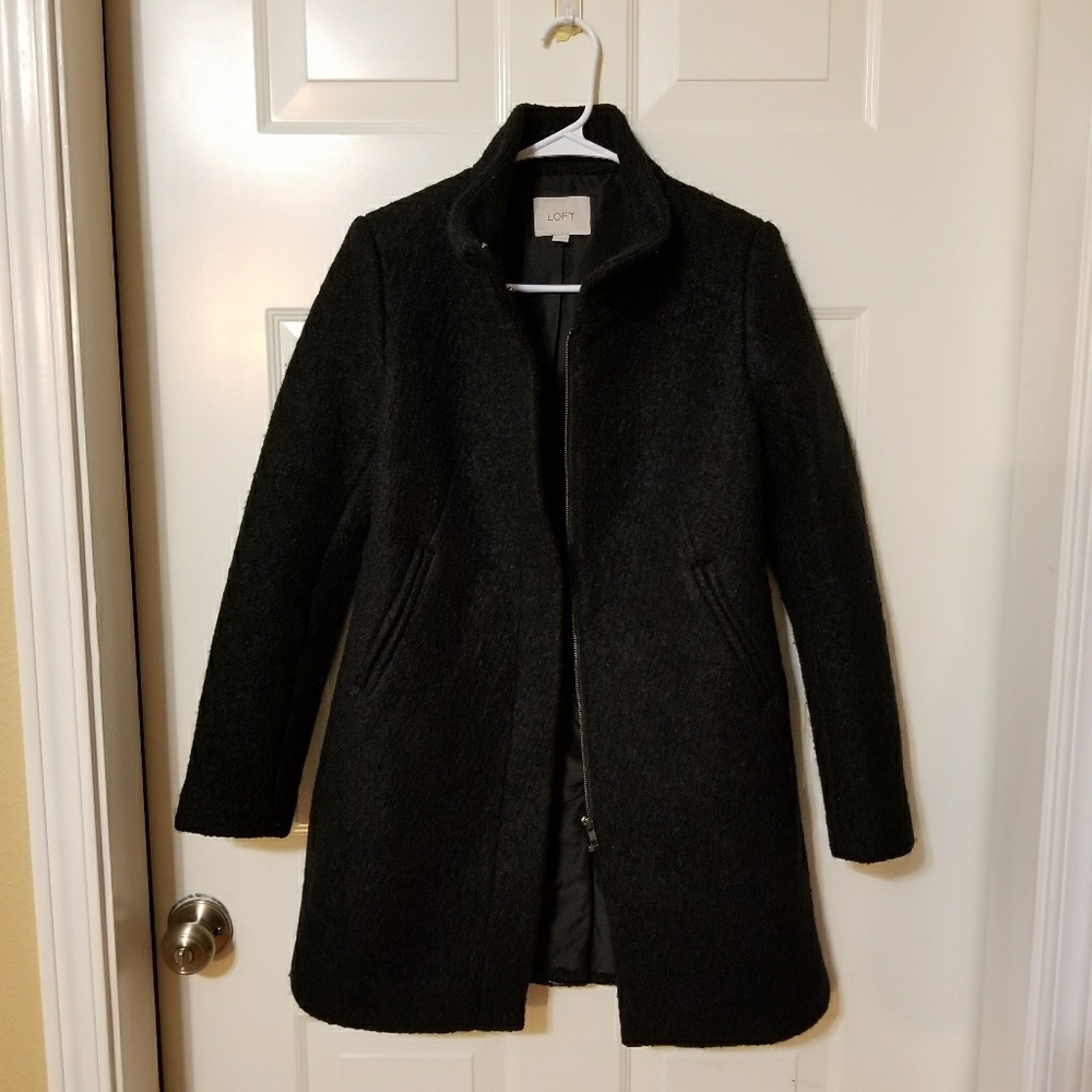 Loft black coat xs