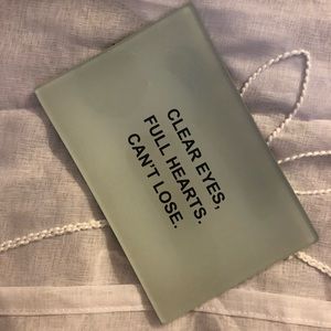 Clear eyes full heart can’t lose earring plate