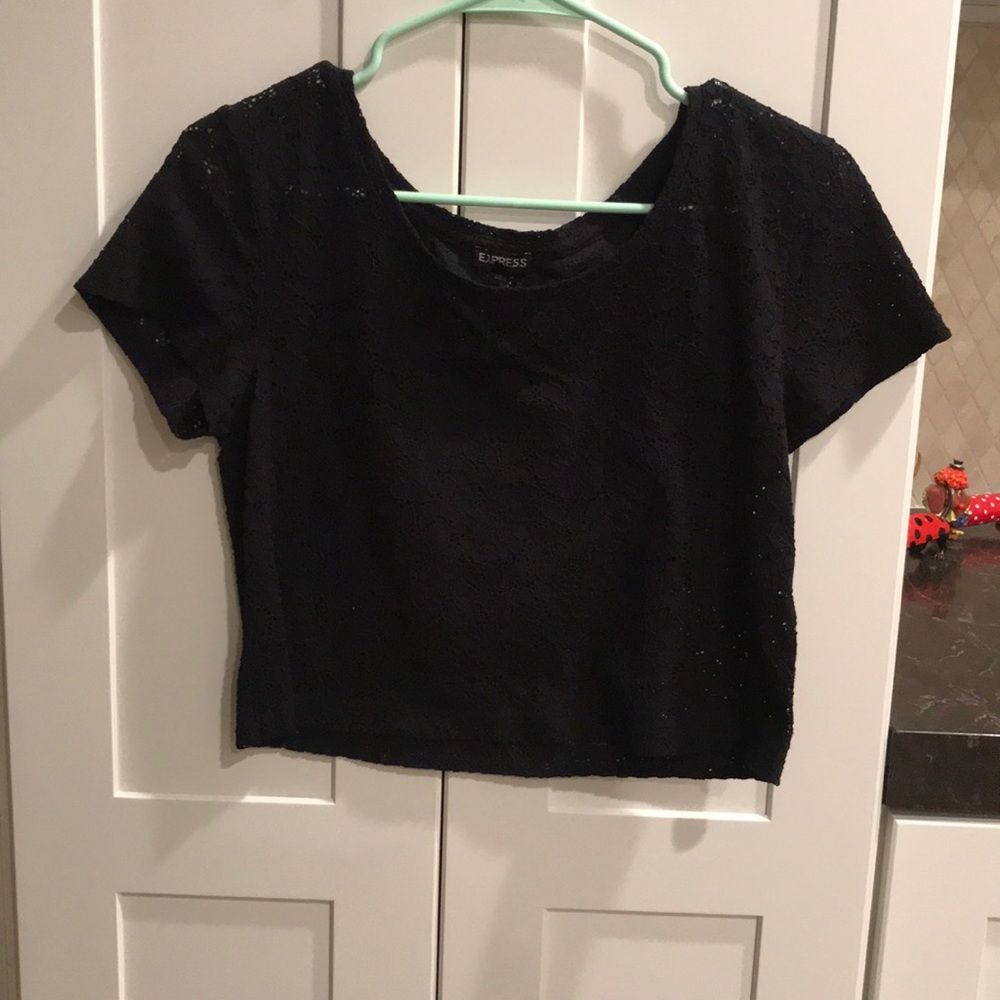 black laced top