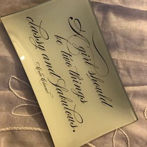 Coco Chanel quote jewelry plate