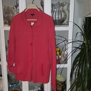 Talbot's Coral Knit Cardigan Sweater/Jacket