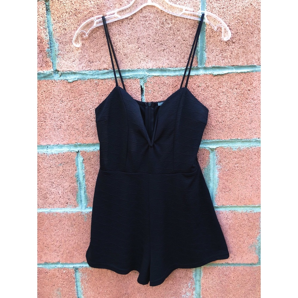 Black V-Neck Romper