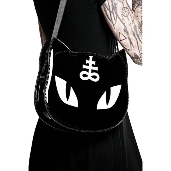 Cat purse Sphinx gothic wicca ohm goth witch pagan - Picture 6 of 7