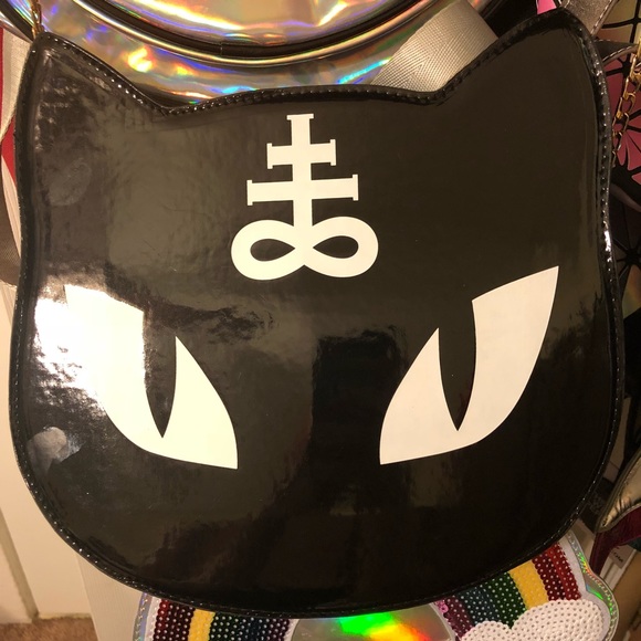 Cat purse Sphinx gothic wicca ohm goth witch pagan - Picture 7 of 7