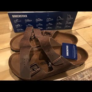 Men’s Arizona Leather Taupe Birkenstock
