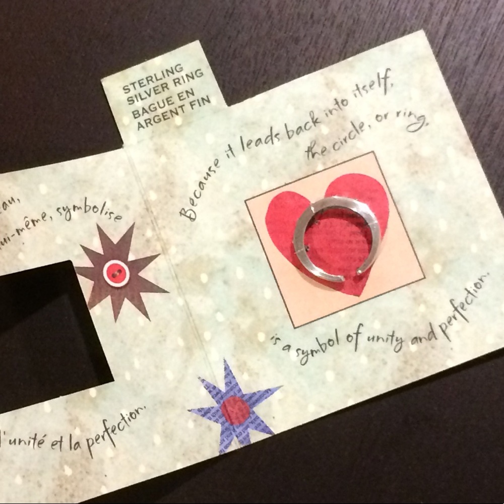 Sterling Silver PEACE Ring (OS) New