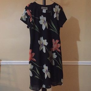 Floral black dress