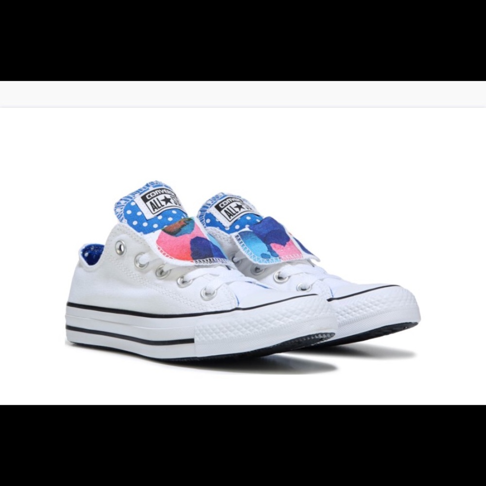 White double tongue converse all star sneakers