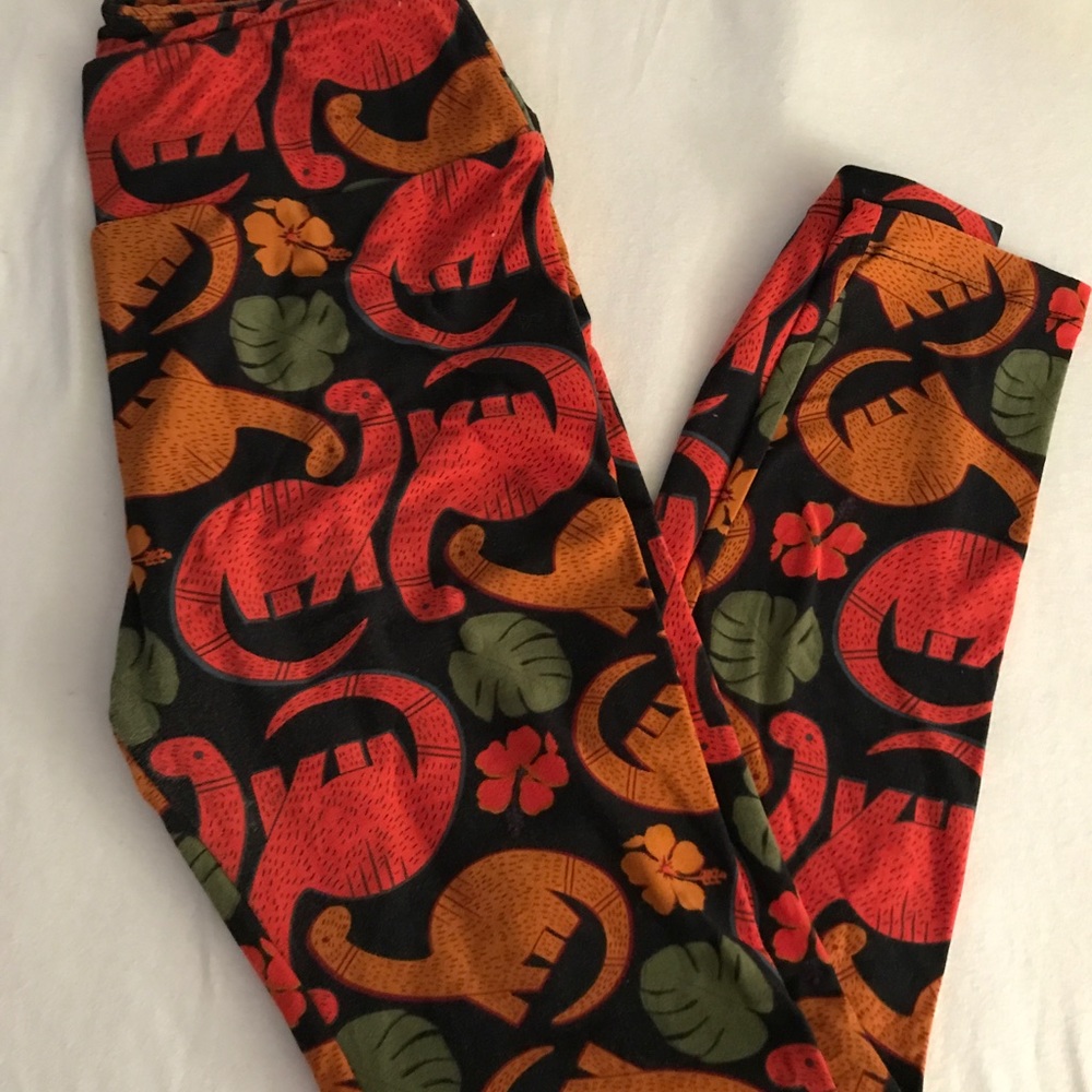 LulaRoe dinosaur leggings OS