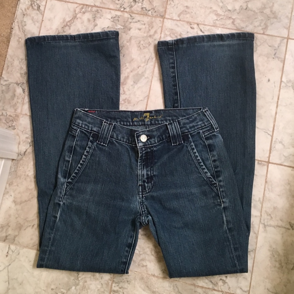 7 For All Mankind deep blue bootcut Jeans