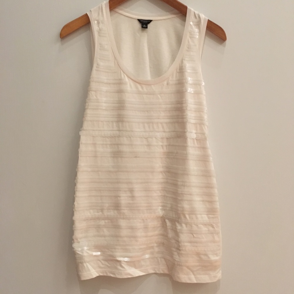 NWOT Cream Sequin Top