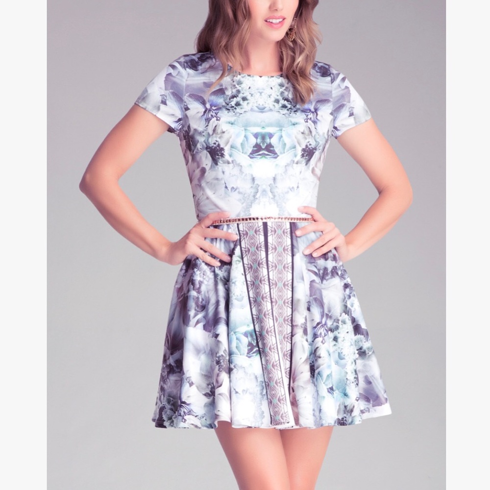 bebe printed dress