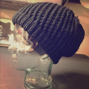 Black Sweater Slouchy Beanie
