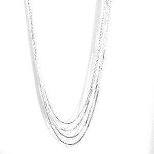 Silver layered necklace