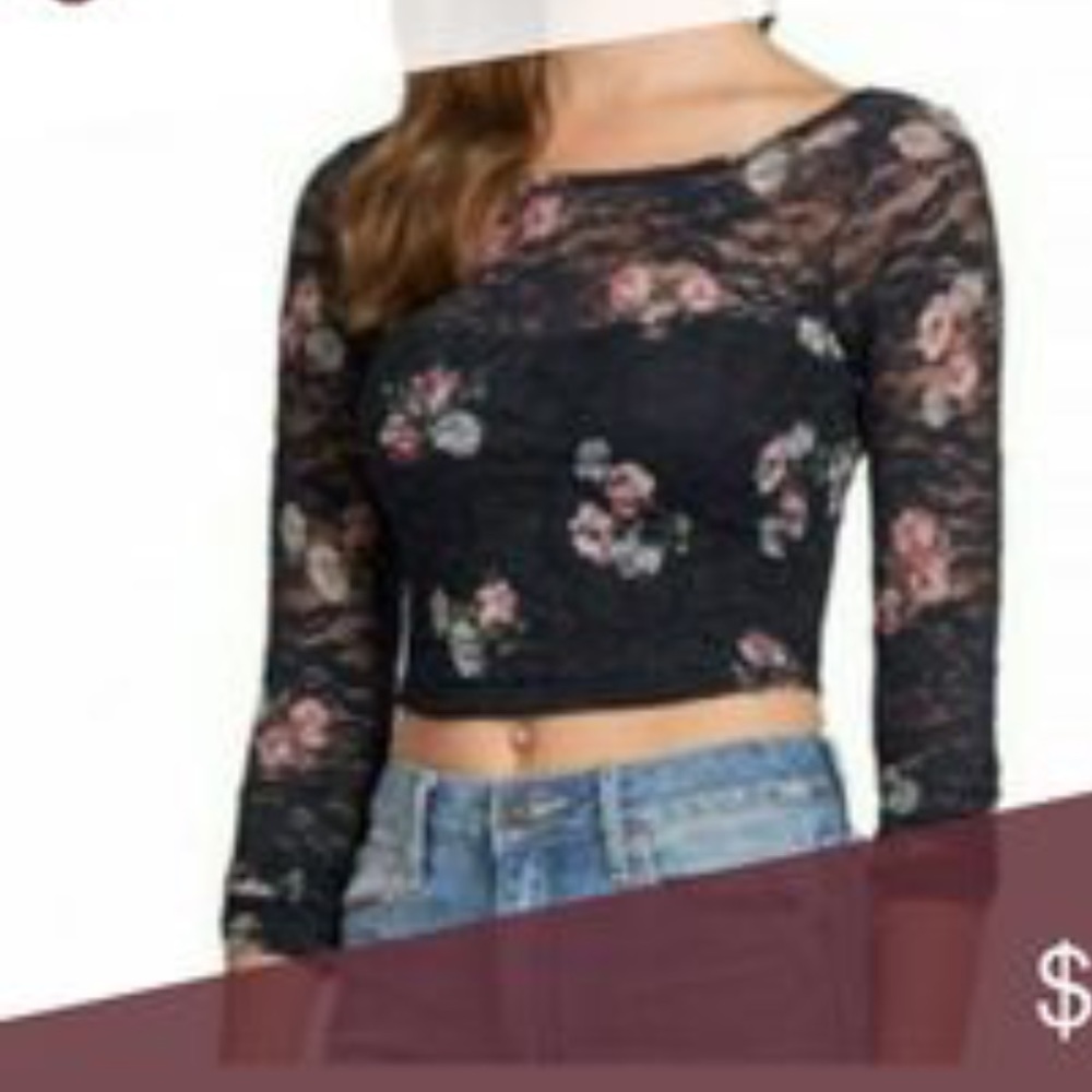 Floral crop top abercrombie