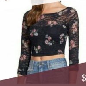 Floral crop top abercrombie