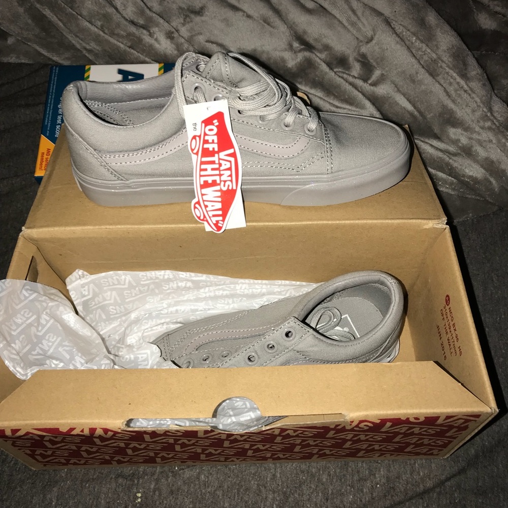 Sparkly grey vans