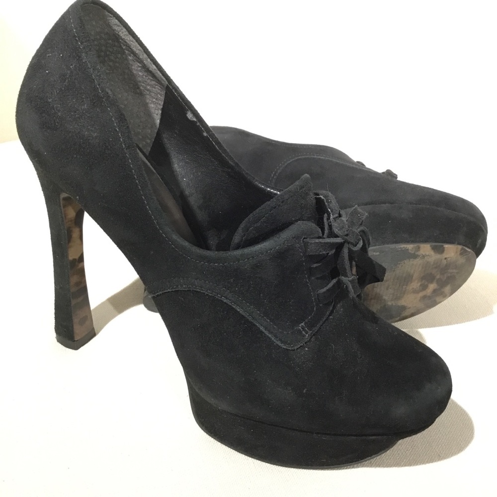 Guess - black suede platform shoes