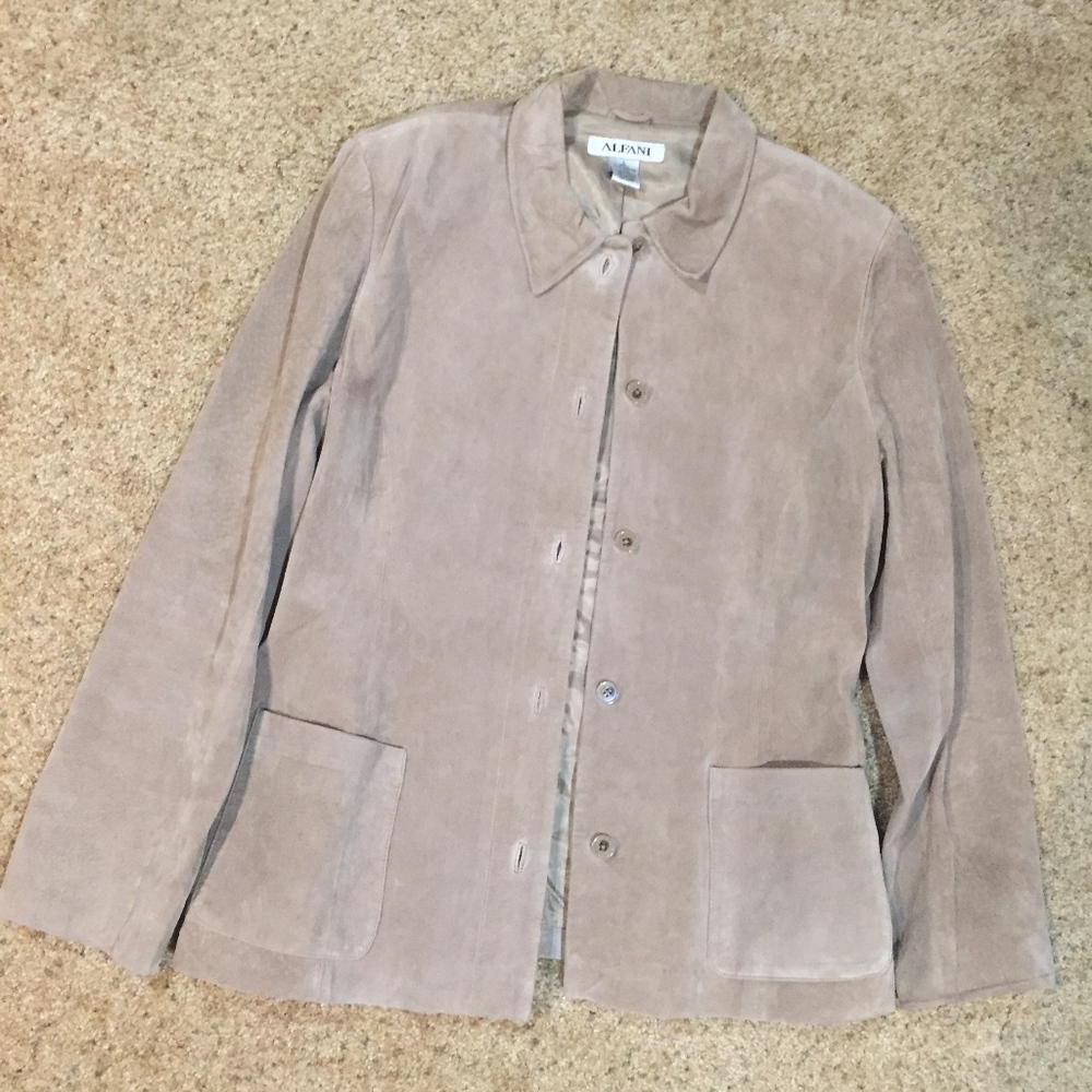 Alfani leather suede blazer