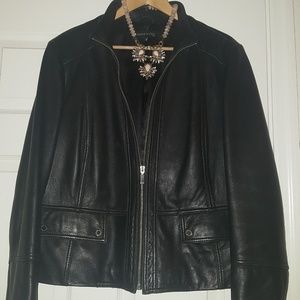 Anne Klein Buttery Soft Black, leather Jacket