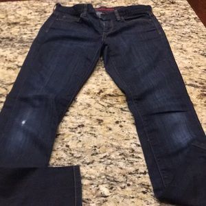 EUC banana republic skinny jeans with distressed