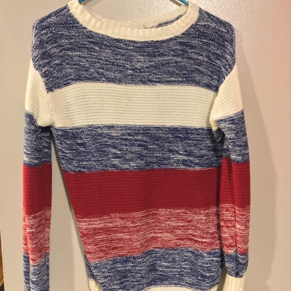 Forever 21 Blue Red White Sweater size Med