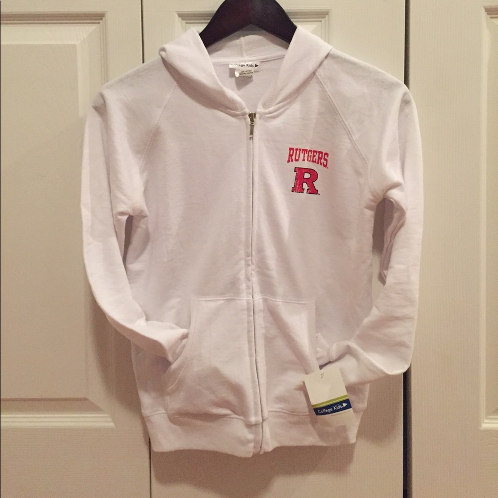 White Rutgers zip up