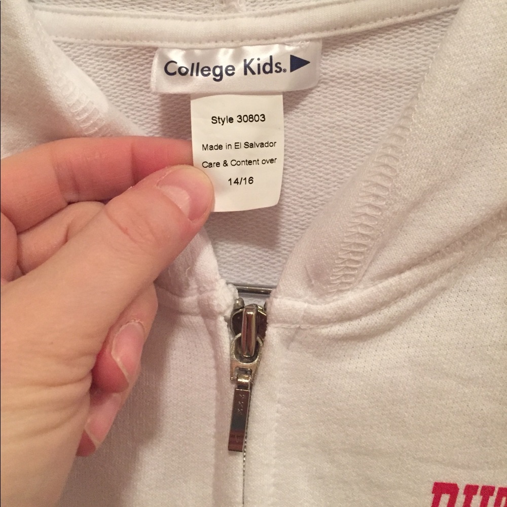 White Rutgers zip up - Picture 3 of 6