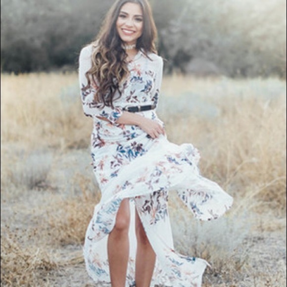 🛍SALE🆕Floral Chiffon Shirt dress - Picture 2 of 8