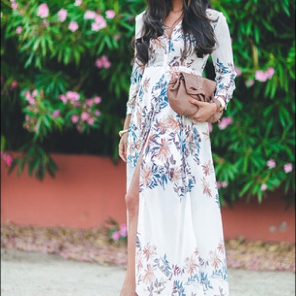 🛍SALE🆕Floral Chiffon Shirt dress - Picture 5 of 8