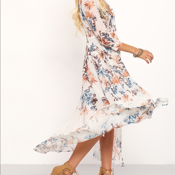 🛍SALE🆕Floral Chiffon Shirt dress - Picture 7 of 8