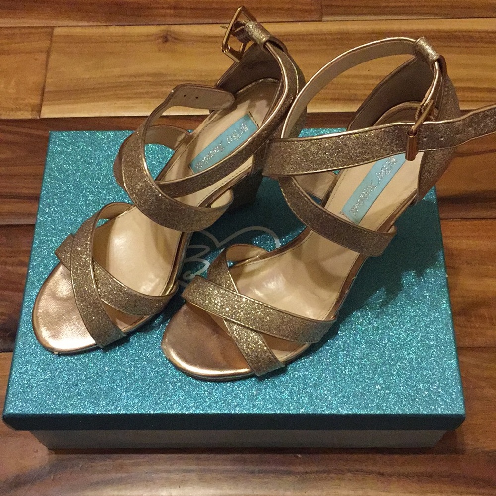 Champagne Glitter Wedges