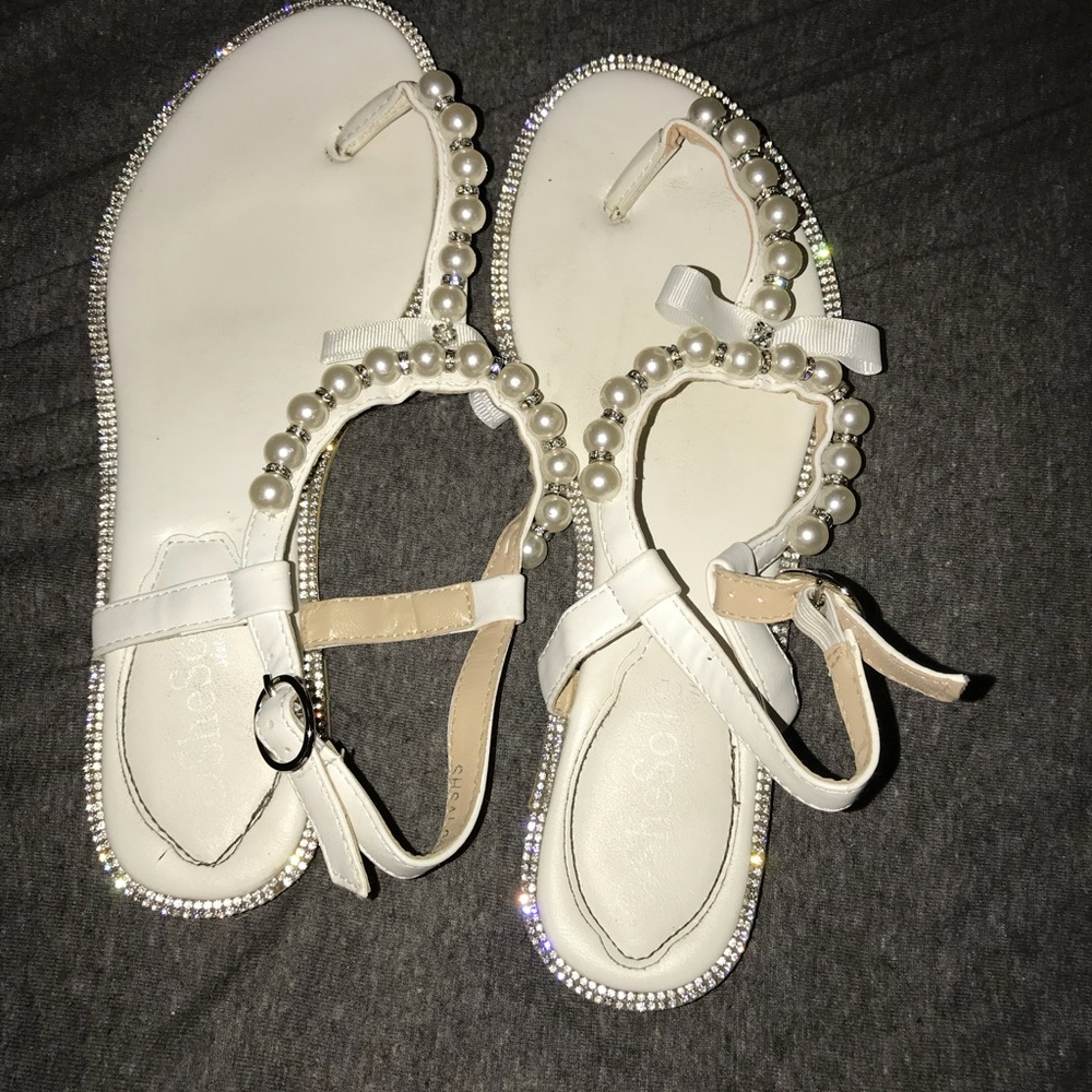 White sandals