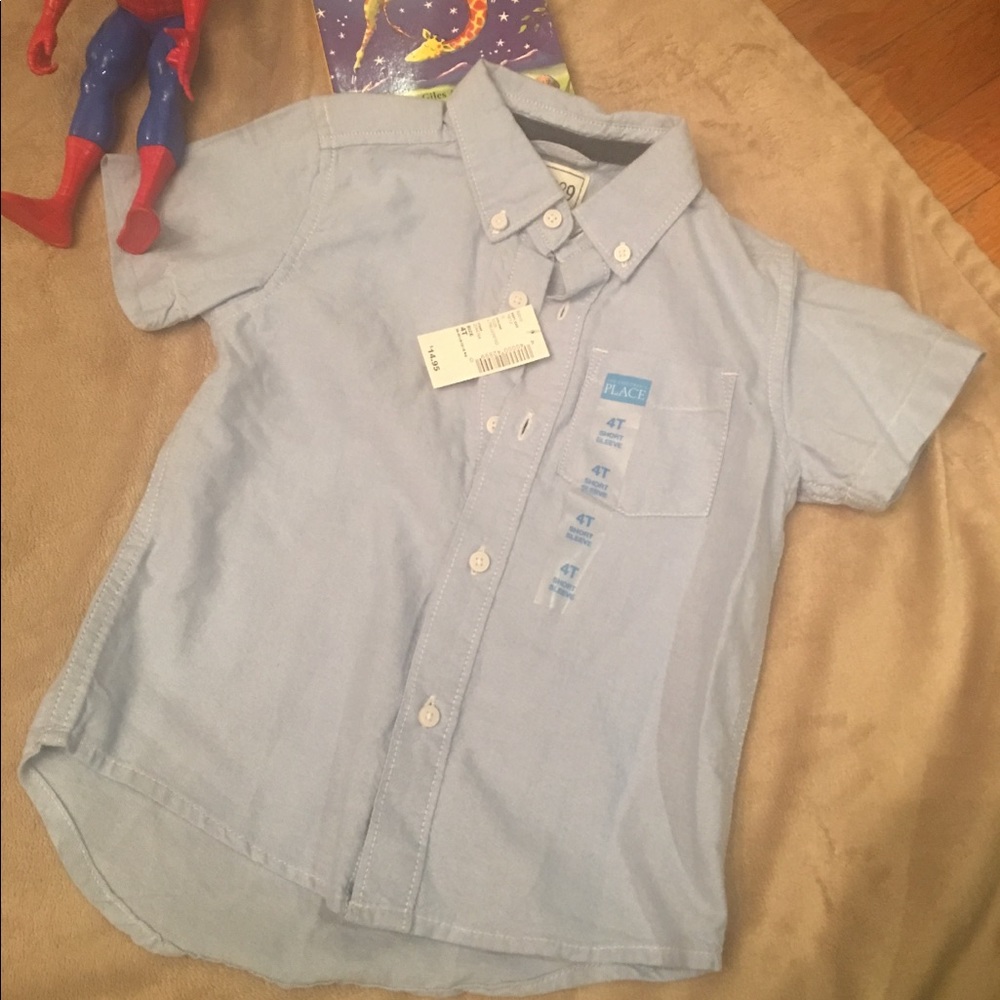 Children’s Place button up blue shirt