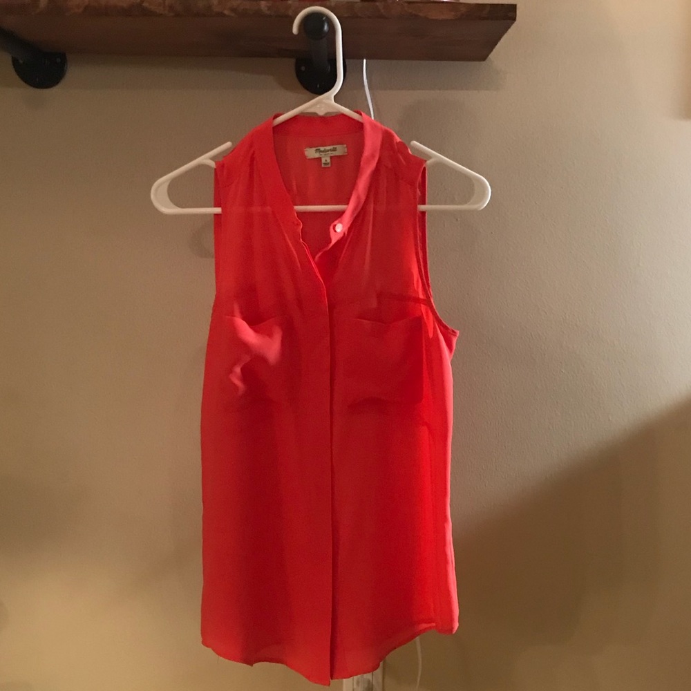 Orange shirt made by Madewell