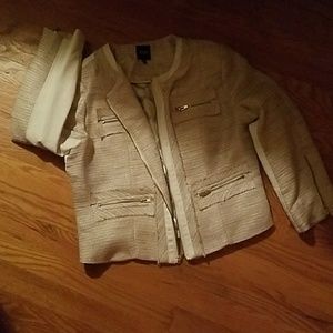 Metallic tweed jacket