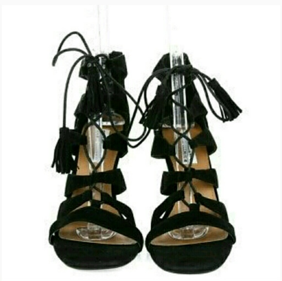 STEVE MADDEN FARAAH black suede laceup. - Picture 3 of 7
