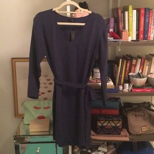 Blue Silk Theory Tie Dress - size 8