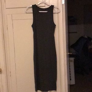 Grey dress with back cutouts