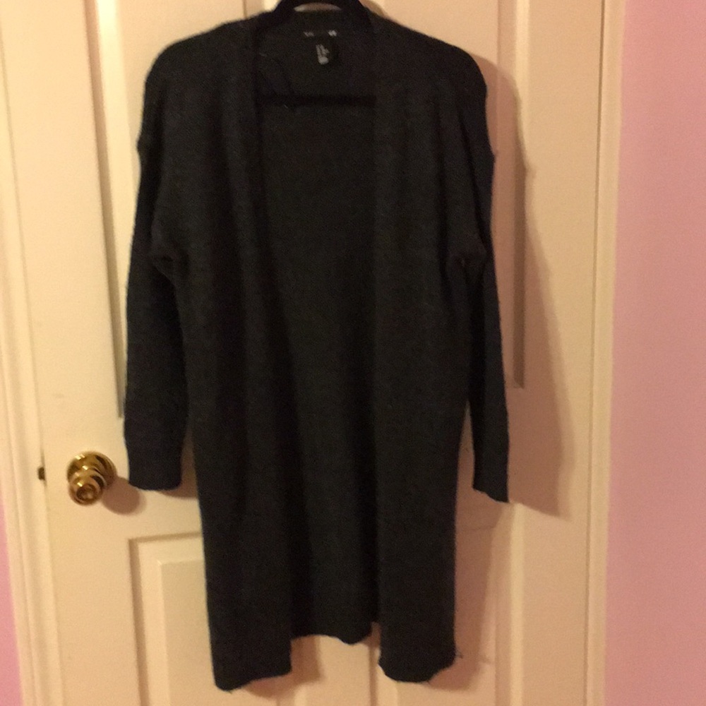H&M long gray cardigan